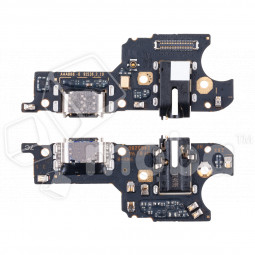 Шлейф для Realme C25/C25s (RMX3191/RMX3195) плата системный разъем/разъем гарнитуры/микрофон - Премиум