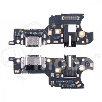 Шлейф для Realme C25/C25s (RMX3191/RMX3195) плата системный разъем/разъем гарнитуры/микрофон - Премиум
