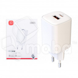 Сетевое зарядное устройство USB/Type-C XO L96 (30W, QС3.0, PD) Белый