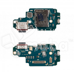 Шлейф для Samsung Galaxy S22 Ultra (S908B/EU version) плата системный разъем/разъем SIM/микрофон - Премиум