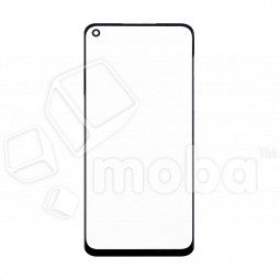 Стекло для переклейки Realme 6 в сборе с OCA пленкой Черный - OR (Mitsubishi)