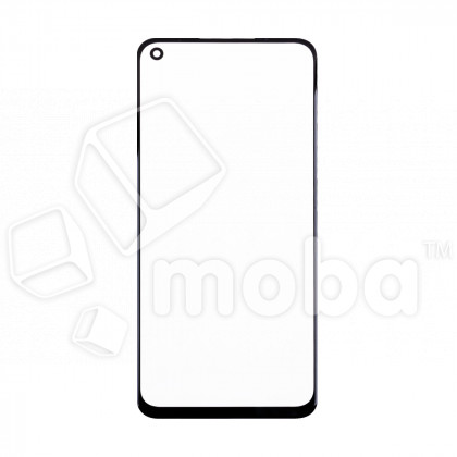 Стекло для переклейки Realme 6 в сборе с OCA пленкой Черный - OR (Mitsubishi)