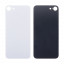 Задняя крышка для iPhone 8 Белый (стекло, монолит, широкий вырез под камеру, логотип) - Премиум