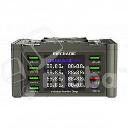 Зарядная станция Mechanic V-Power 8 Pro (110W, 8 портов 6USB/USB-QC3.0/Type-C-PD, Qi 15W)