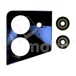 Стекло камеры для Tecno Pova 5 (LH7n) в сборе с рамкой Черный