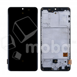 Дисплей для Samsung Galaxy A41 (A415F) модуль с рамкой Черный - (OLED) (Full Size)