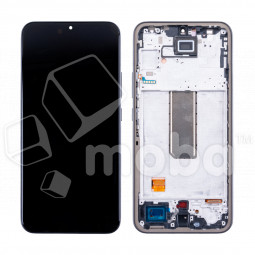 Дисплей для Samsung Galaxy A34 5G (A346B) модуль с рамкой Черный - (OLED) (Small Size)