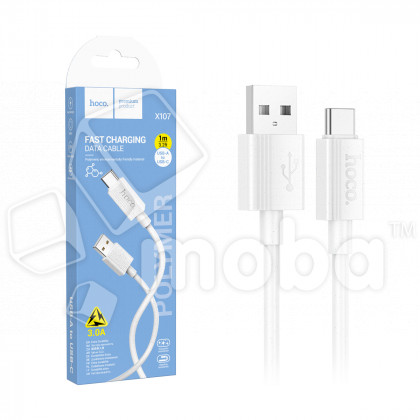 Кабель USB - Type-C Hoco X107 (3A) Белый