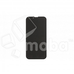 Защитное стекло "Антишпион" для iPhone 13 mini Черный (Закалённое, полное покрытие)