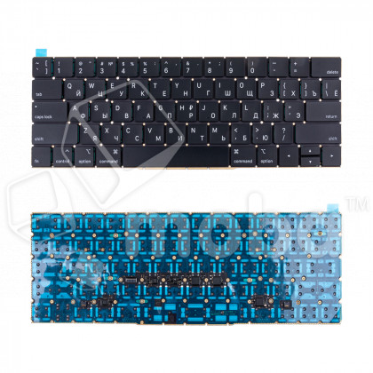Клавиатура для ноутбука MacBook Pro 13"/Pro 15" A1706/A1707 (2016-2017, прямой Enter RU) Черный