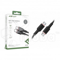 Кабель Type-C - Type-C Acefast C2-03 (3A, 60W, PD, силикон, 1.2 м) Черный