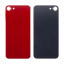 Задняя крышка для iPhone 8 Красный (стекло, монолит, широкий вырез под камеру, логотип) - Премиум