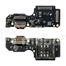 Шлейф для Realme C85 Pro (RMX5555) плата системный разъем/разъем SIM/микрофон - Премиум