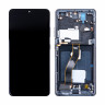Дисплей для Samsung Galaxy S21 Ultra (G998B) модуль с рамкой Черный - (OLED) (Full Size)