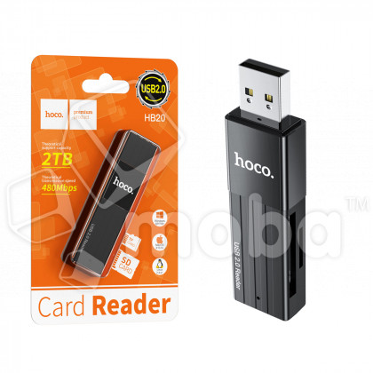 Карт-ридер Hoco HB20 (USB 2.0) Черный