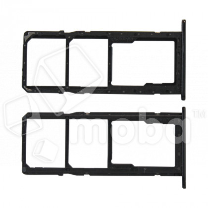 Держатель SIM для Samsung Galaxy A01/M01F (A015F/M015F) Черный