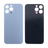 Задняя крышка для iPhone 13 Pro Max (A2645) Голубой (стекло, узкий вырез под камеру, логотип) - Премиум