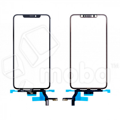 Стекло для переклейки iPhone Xs Max в сборе с тачскрином и OCA пленкой Черный - OR (Mitsubishi)