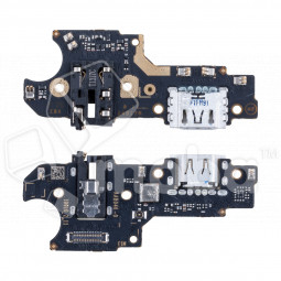 Шлейф для Realme C21Y/C25Y (RMX3263/RMX3269) плата на системный разъем/разъем гарнитуры/микрофон - Премиум