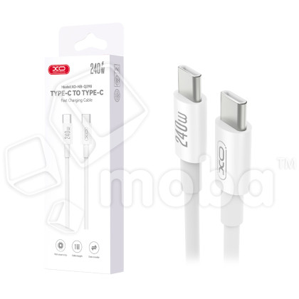 Кабель Type-C - Type-C XO NB-Q298 (240W) Белый