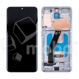 Дисплей для Samsung Galaxy S20 (G980F) модуль с рамкой Серый - (OLED) (Full Size)