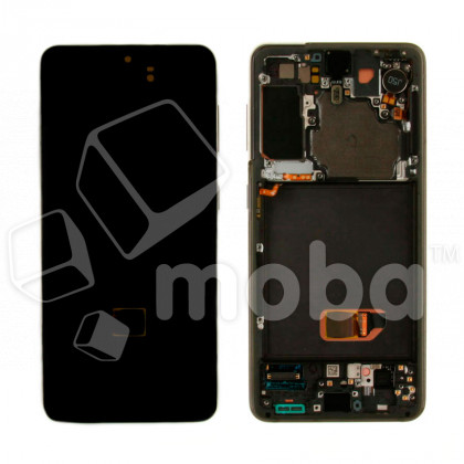 Дисплей для Samsung Galaxy S21 (G991B) модуль с рамкой Серый - OR (SP)
