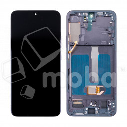 Дисплей для Samsung Galaxy S22+ (S906B) модуль с рамкой Черный - (OLED) (Full Size)