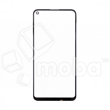 Стекло для переклейки Huawei P40 Lite E/Honor 9C сборе с OCA пленкой Черный - OR (Mitsubishi)