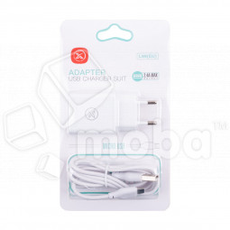 Сетевое зарядное устройство USB XO L99 (12W, кабель MicroUSB) Белый