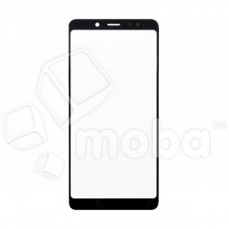 Стекло для переклейки Xiaomi Redmi Note 5/5 Pro (M1803E7SH) в сборе с OCA пленкой Черный - OR (Mitsubishi)