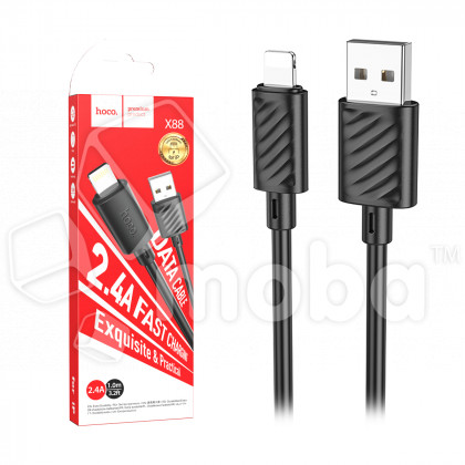Кабель USB - Lightning Hoco X88 (2.4А) Черный