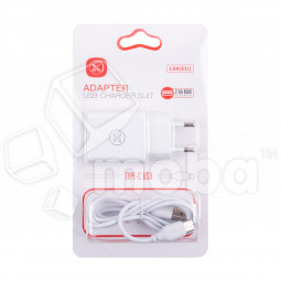 Сетевое зарядное устройство USB XO L99 (12W, кабель Type-C) Белый