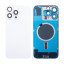 Задняя крышка для iPhone 16 Pro Max (A3296) в сборе со стеклом камеры Белый (стекло, монолит, MagSafe, логотип) - Премиум