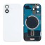 Задняя крышка для iPhone 17 (A3520) в сборе со стеклом камеры Белый (стекло, монолит, MagSafe, логотип) - Премиум