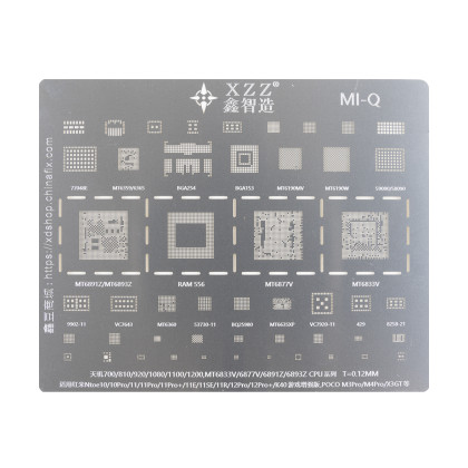 BGA трафарет XZZ Dimensity 700/810/920/1080/1100/1200 для Xiaomi Redmi Note 10/10 Pro/11/11 Pro/11 Pro+/11E/12 Pro/12 Pro+