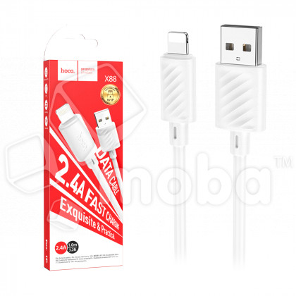 Кабель USB - Lightning Hoco X88 (2.4А) Белый
