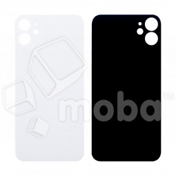 Задняя крышка для iPhone 11 (A2221) Белый (стекло, широкий вырез под камеру, логотип)
