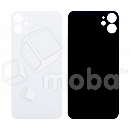 Задняя крышка для iPhone 11 (A2221) Белый (стекло, широкий вырез под камеру, логотип)