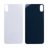 Задняя крышка для iPhone Xs Max (A1921/A2101) Белый (стекло, монолит, широкий вырез под камеру, логотип) - Премиум