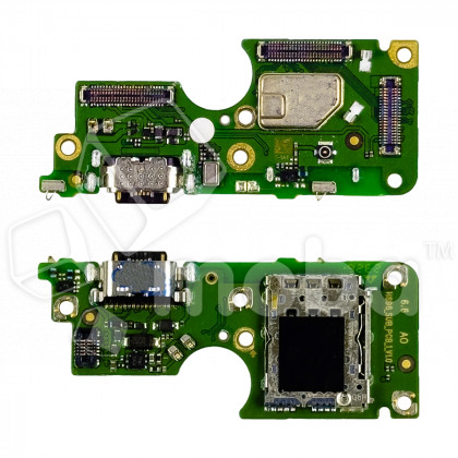 Шлейф для Infinix Zero 30 4G/5G (X6731B/X6731) плата на системный разъем/разъем SIM/микрофон - Премиум