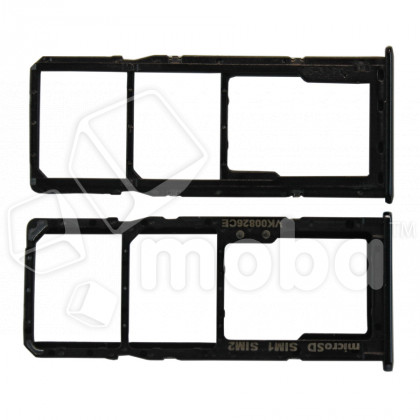 Держатель SIM для Samsung Galaxy A51/A71 (A515F/A715F) Черный