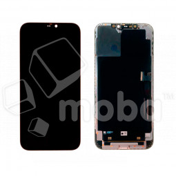 Дисплей для iPhone 12 Pro Max (A2411) в сборе с тачскрином Черный (Soft OLED, Full HD) (площадка под IC)