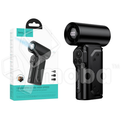 Воздуходувка Hoco HX68 (4000*2 mAh, беспроводная, три насадки) Черный