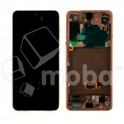 Дисплей для Samsung Galaxy S21 (G991B) модуль с рамкой Розовый - OR (SP)