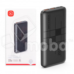 Внешний Аккумулятор (Power Bank) XO RP187 10000 mAh (22.5W, QC3.0, PD, 2USB, MicroUSB, Type-C, LED индикатор) Черный
