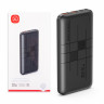 Внешний Аккумулятор (Power Bank) XO RP187 10000 mAh (22.5W, QC3.0, PD, 2USB, MicroUSB, Type-C, LED индикатор) Черный