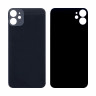 Задняя крышка для iPhone 11 (A2221) Черный (стекло, широкий вырез под камеру, логотип)