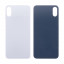 Задняя крышка для iPhone Xs (A2097/A1920) Белый (стекло, монолит, широкий вырез под камеру, логотип) - Премиум