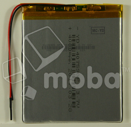 Аккумулятор универсальный 407590p 3,7v Li-Pol 4000 mAh (4*75*90 mm)