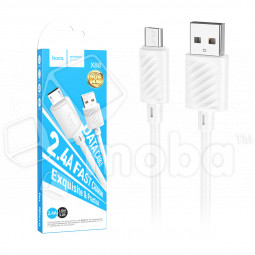 Кабель USB - MicroUSB Hoco X88 (2.4A) Белый